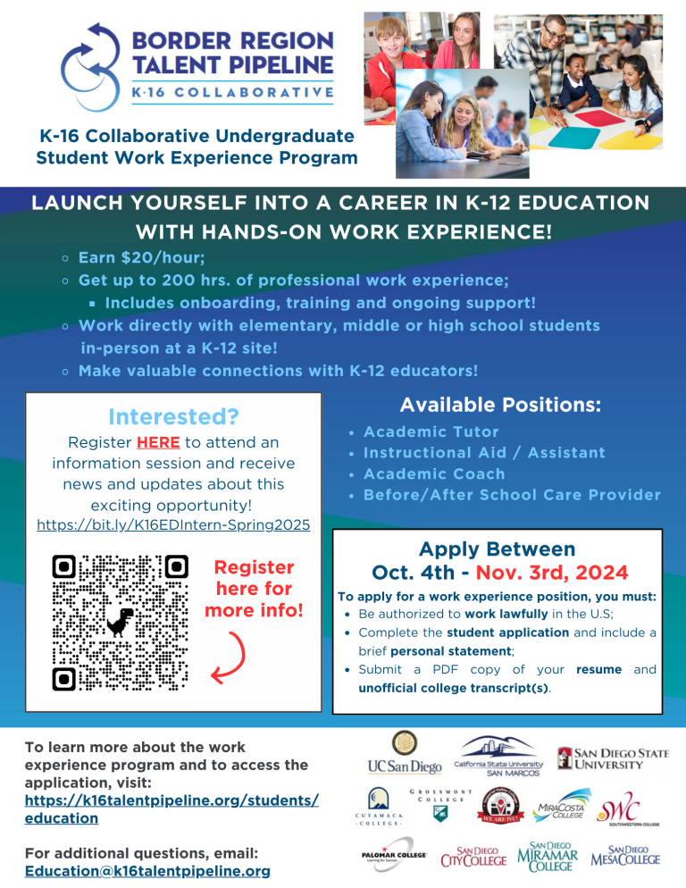 K16 Education Work Experience Program - Interest List